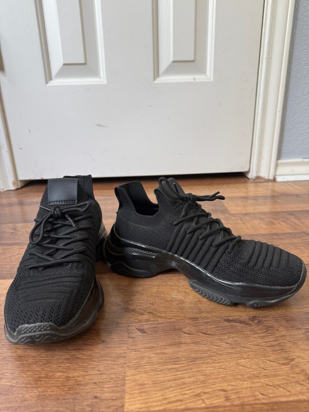 Black Knit Sneakers